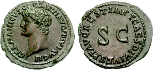 germanicus roman coin as